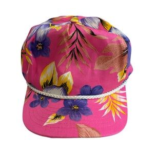 Vintage San Sun Hawaiian Floral Trucker‎ Hat